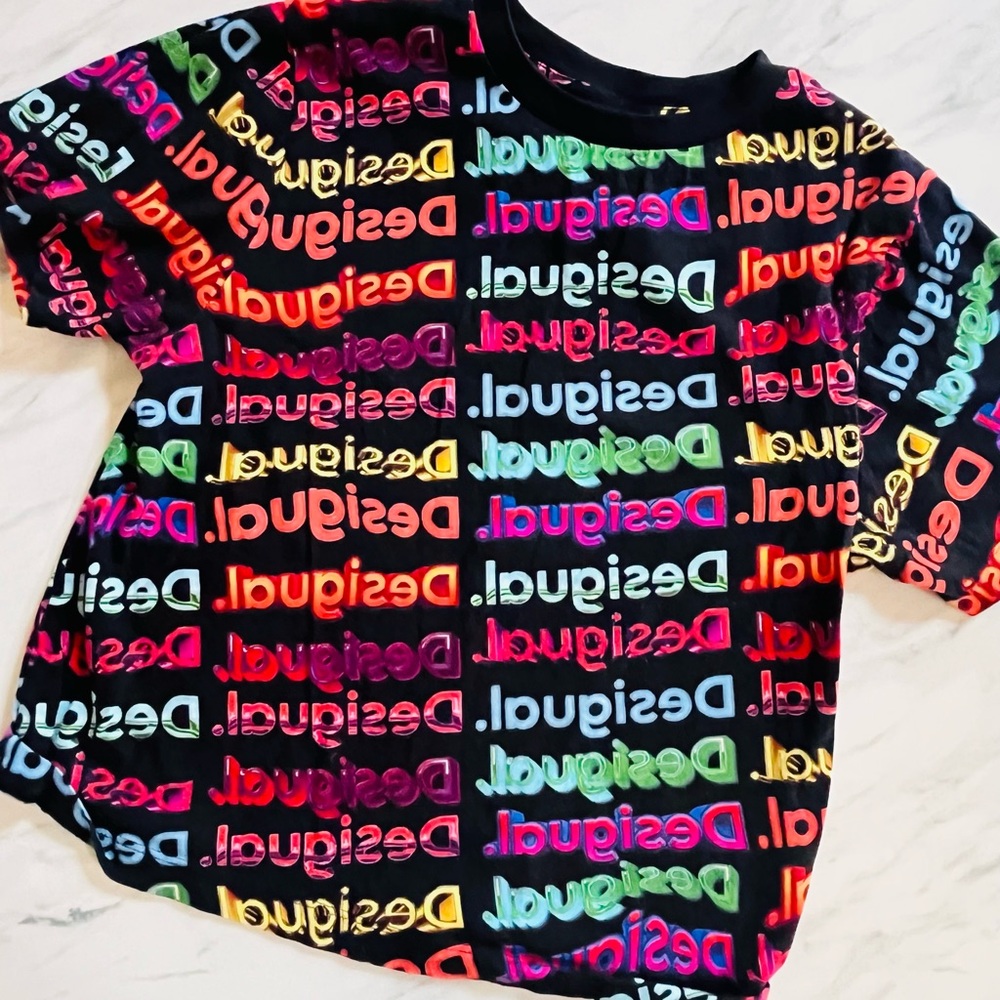 Desigual Multicolor Logo Iconic Printed Shirt